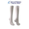 exped ladies casual cotton charcoal knee high socks t41121 white