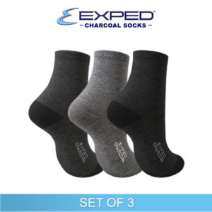 exped ladies casual cotton charcoal medium socks 4a0253 set of 3