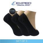exped ladies casual cotton seamless heel gel foot cover 480931 black set of 3