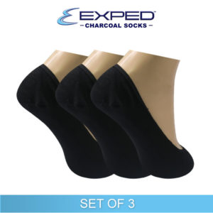 exped ladies casual cotton spandex foot cover 480931 black set of 3
