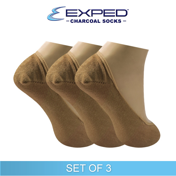 exped ladies casual cotton spandex foot cover 480931 skintone set of 3