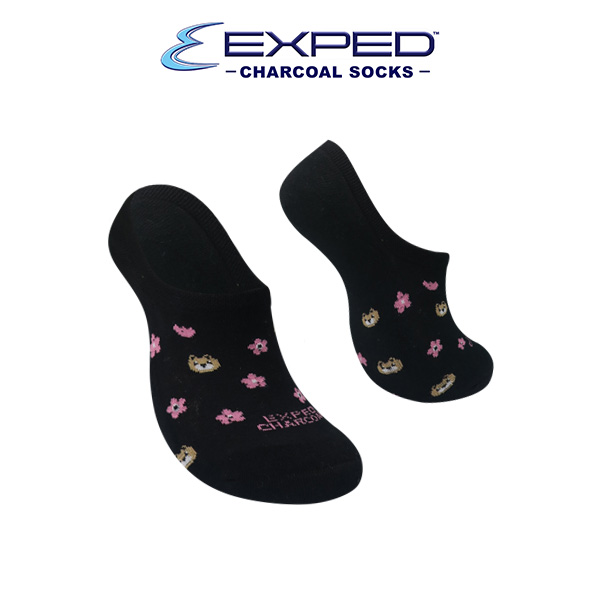 exped ladies fashion thick cotton charcoal no show 4b0102 sachet pink