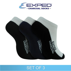 exped men casual cotton charcoal low cut 531272 set of 3