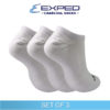 exped men sports thick cotton charcoal no show 5a0269 white set of 3