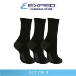 exped men sports thick cotton charcoal regular socks 540169 black dark gray set of 3