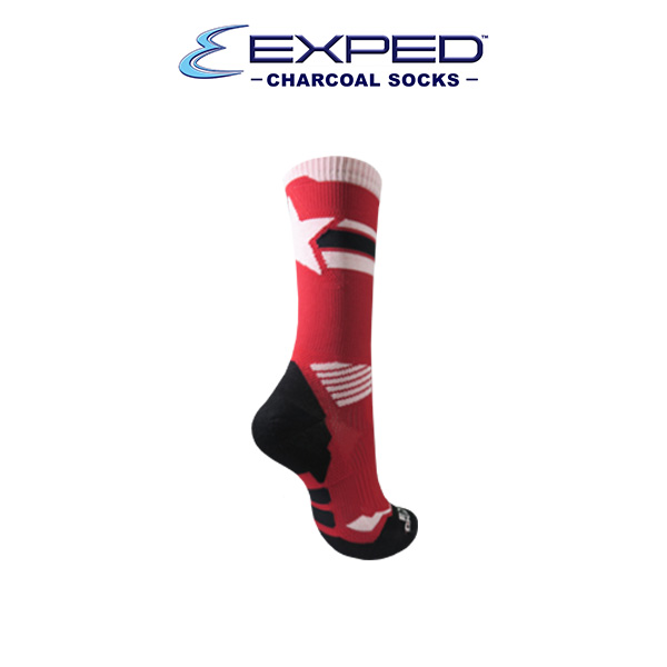 exped men sports thick cotton charcoal regular socks 5b0987 tango red