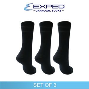 exped men sports thick cotton charcoal regular socks 5c0566 set of 3