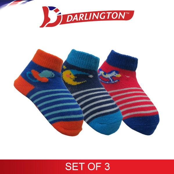 darlington babies fashion cotton anklet socks iwp01 set of 3