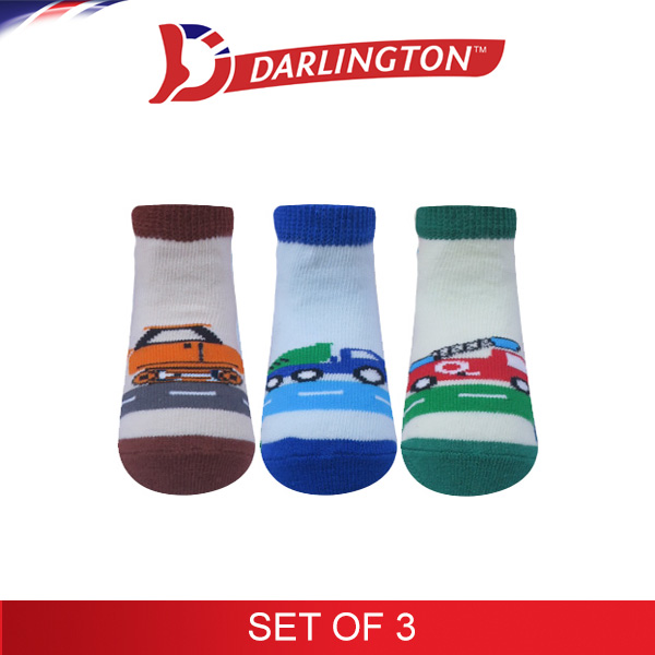 darlington babies fashion cotton anklet socks iwp01c set of 3