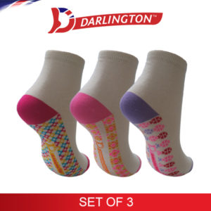 darlington ladies casual cotton medium socks dplp7 set of 3