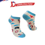 darlington ladies fashion cotton low cut socks dlpi14 moderate blue