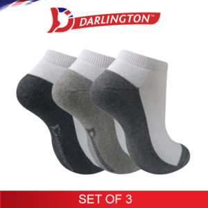 darlington men sports thick cotton low cut socks 971266 set of 3