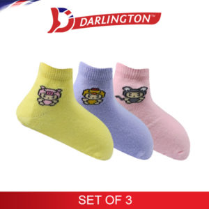 darlington babies fashion cotton anklet socks 6b0391 set of 3