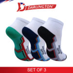 darlington kids casual cotton coffee anklet socks 780532 set of 3