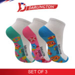 darlington kids casual cotton coffee anklet socks 7a0878 set of 3
