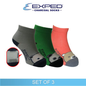 exped kids fashion cotton anti slip anklet socks 3b0233 set of 3