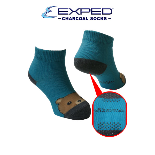 exped kids fashion cotton anti slip anklet socks 3c1016 cyan blue