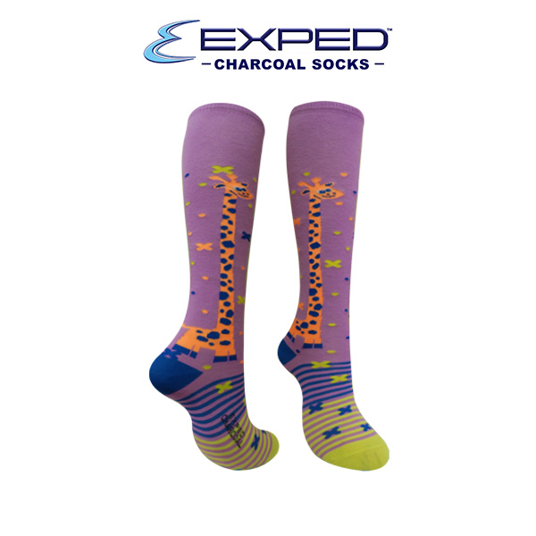 exped kids fashion cotton charcoal knee high socks 360761 violet toule