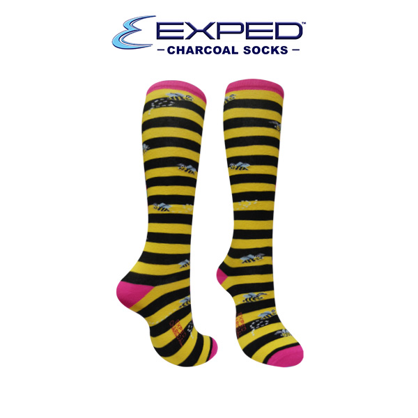 exped kids fashion cotton charcoal knee high socks 370161 pink flambe