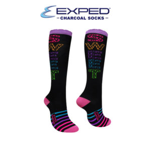 exped kids fashion cotton charcoal knee high socks 370762 aurora pink