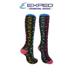 exped kids fashion cotton charcoal knee high socks 370764 pink flambe