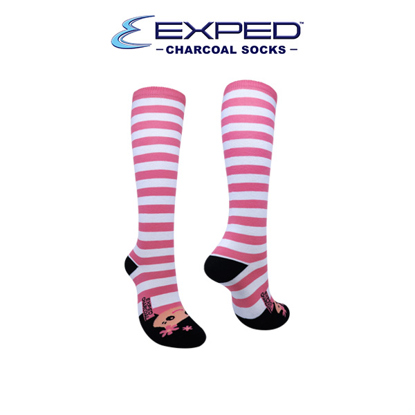 exped kids fashion cotton charcoal knee high socks 380486 pink