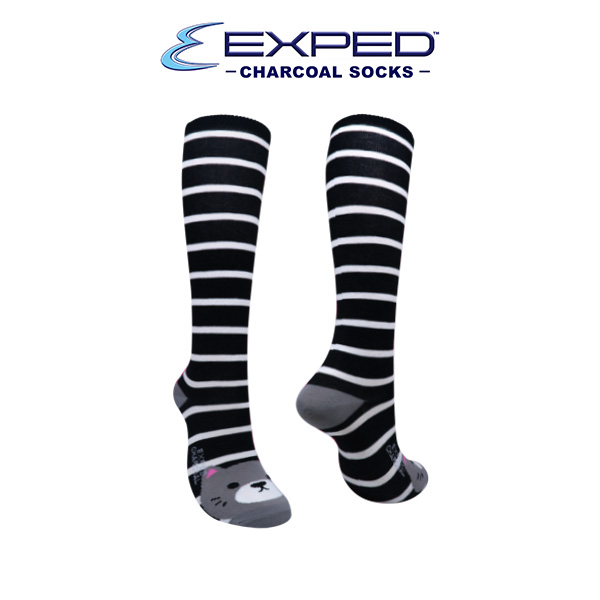 exped kids fashion cotton charcoal knee high socks 380487 frots gray