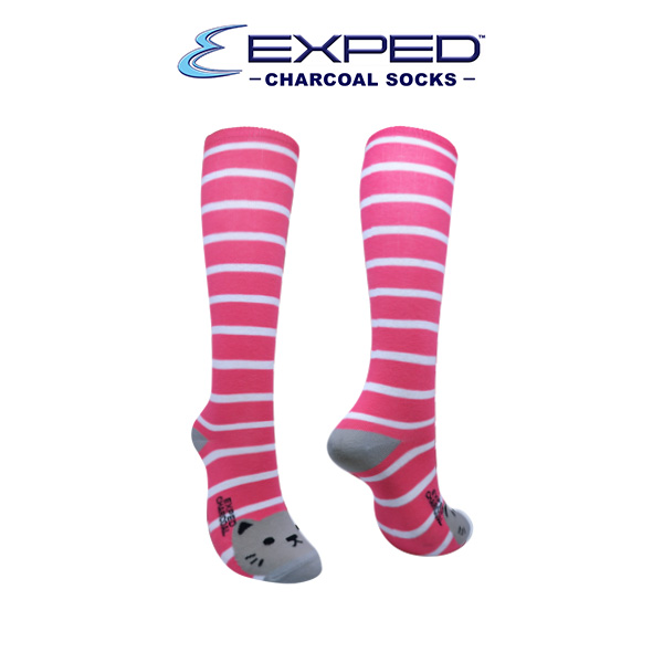 exped kids fashion cotton charcoal knee high socks 380487 silver gray