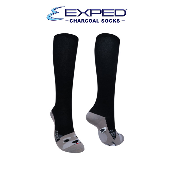 exped kids fashion cotton charcoal knee high socks 380887 frost gray