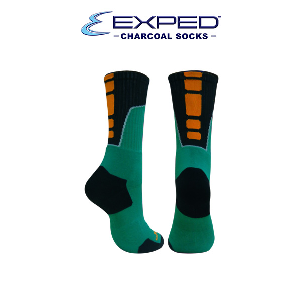 exped kids sports thick cotton charcoal regular socks 351147 pool green