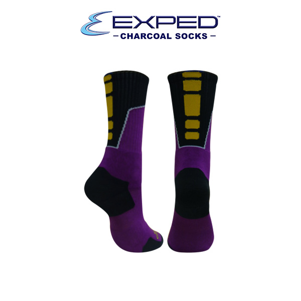 exped kids sports thick cotton charcoal regular socks 351147 royal purple