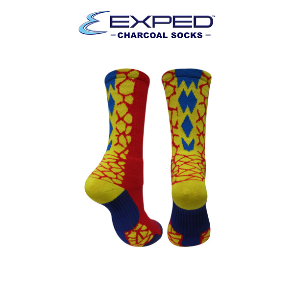 exped kids sports thick cotton charcoal regular socks 360247 chinese red