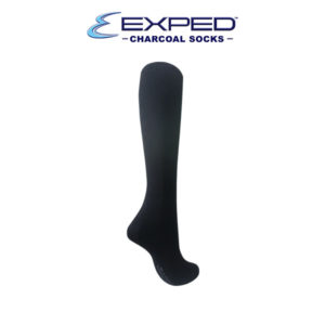 exped ladies casual cotton charcoal knee high socks 480930 black