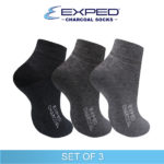 exped ladies sports thick cotton charcoal low cut socks 4a0258 set of 3