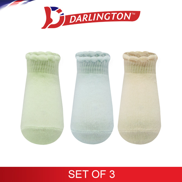 darlington babies casual cotton anklet socks 6d0192 set of 3