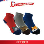 darlington kids fashion cotton anklet socks 7c1146 set of 3