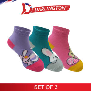 darlington kids fashion cotton anklet socks 7c1186 set of 3