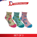 darlington kids fashion cotton coffee anklet socks 7c1176 set of 3