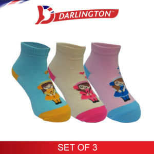 darlington kids fashion cotton anklet socks 7d0376 set of 3