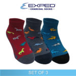 exped kids fashion cotton charcoal anklet socks 3d0231 set of 3