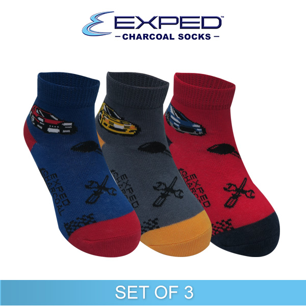 exped kids fashion cotton charcoal anklet socks 3d0232 set of 3