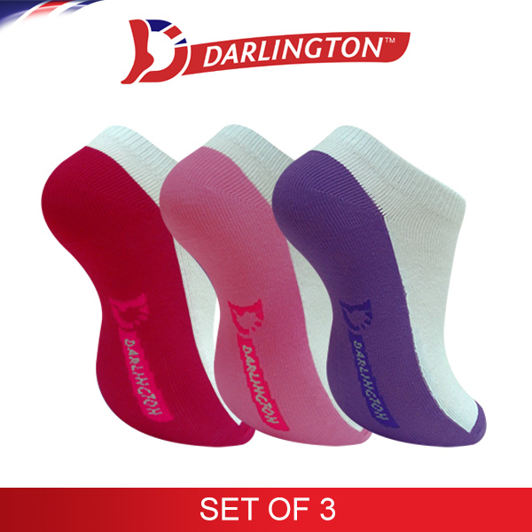 darlington ladies casual cotton foot socks wdbp1d set of 3