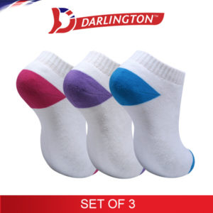 darlington ladies sports thick colored heeltoe low cut socks wdbp1g set of 3