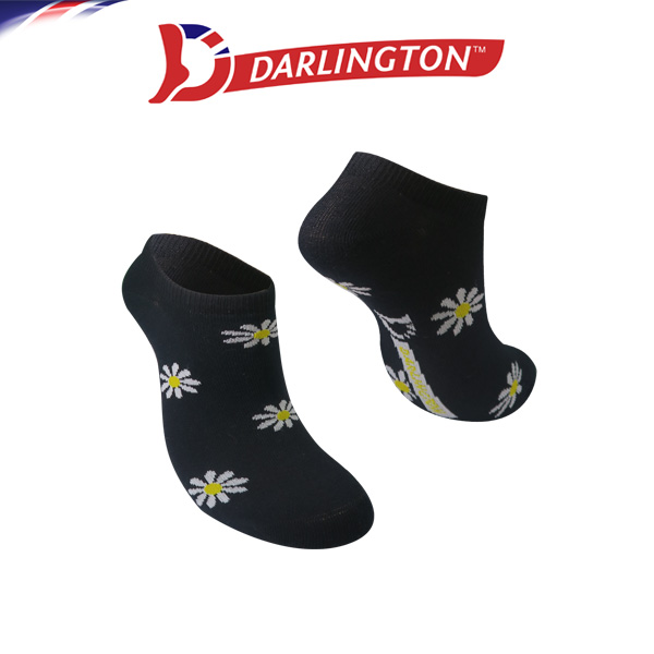 darlington ladies fashion cotton footsocks 8d0521 black