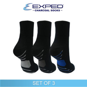 exped men sport thick cotton charcoal anklet socks 5d0272 set of 3