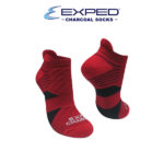 exped men sports cotton charcoal low cut socks 5d0690 crimson