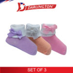 darlington babies fashion cotton anklet socks 6d0292 set of 3