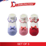 darlington babies fashion cotton anklet socks 6d0396 set of 3