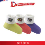 darlington babies fashion cotton anklet socks 6d0494 set of 3