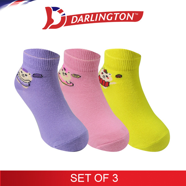 darlington kids fashion cotton anklet socks 7d0676 set of 3